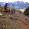 The trail being constructed