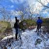 Snow covered Little Bald Knob before dropping into Chestnut Trail