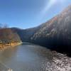 Nice fall view of Pine Creek from the crossover bridge on the Pine Creek rail trail.