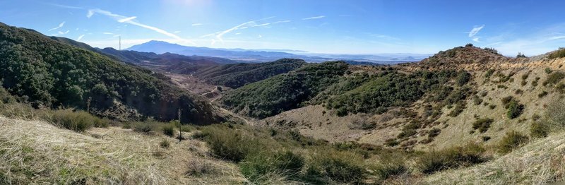 View from the top of the Bear Valley Trail (facing South)