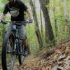 Climbing some nice benchcut singletrack along Shindagin Hollow's creek trail, Blue 6.