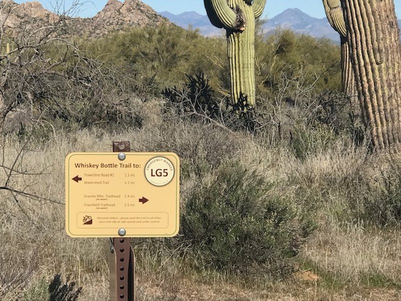 Informative signage on all trail intersections