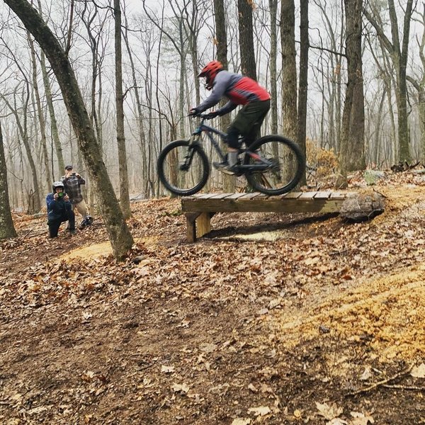 New "Drop Zone" skills area above Batt Picnic Area off Giddy Up. 4 drops of varying sizes plus some rocks