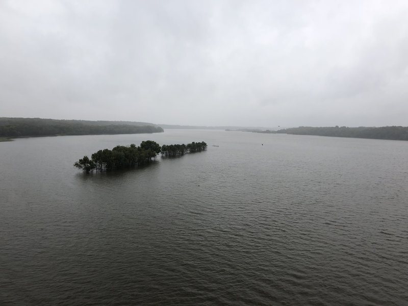 Deer Creek during flood stage in fall of 2018