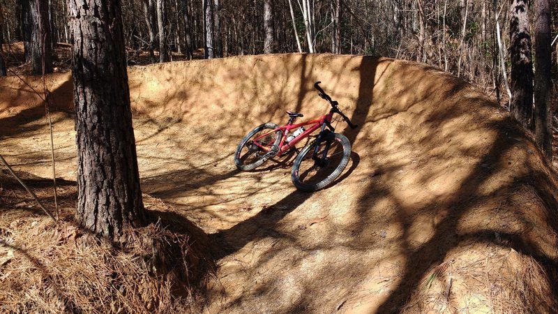 One of the many sweet berms on the trail.