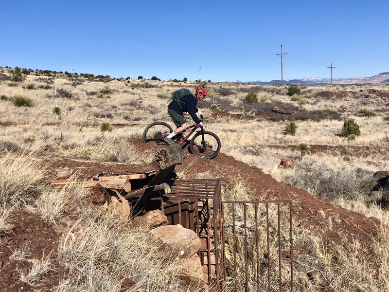 Dropping into the Dynamite Jump Line from the top of the old Magazine/Explosives Depot.