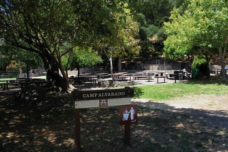 Camp Alvarado at the base of the trailheads.