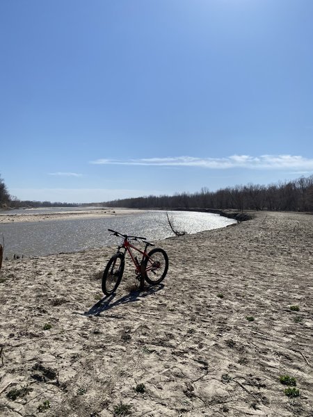 You can ride out in the sandbar when the river is low