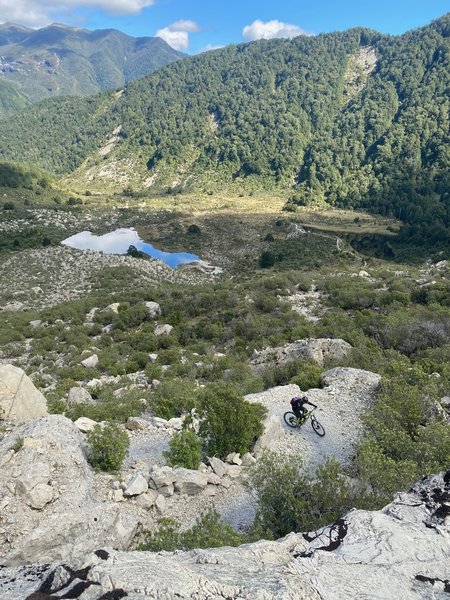 Looking down on Lake Cheerful from the Boneyard