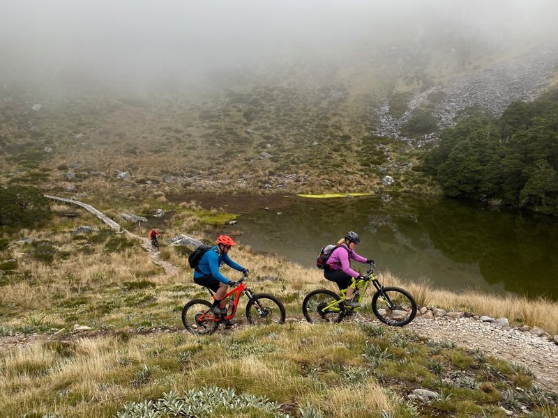 A short climb from Ghost Lake leads to the technical switchback descent