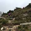 The tricky switchbacks on the descent below Ghost Lake