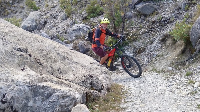 Railing a Boneyard boulder