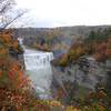 Letchworth State Park-Middle Falls with Upper Falls in background