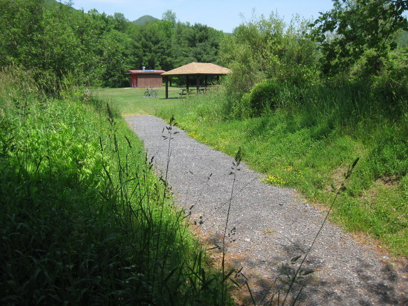 Hoffman Campground maintained by PA DCNR, one of the campgrounds along the Pine Creek Trail that make this trail ideal for bikepacking.