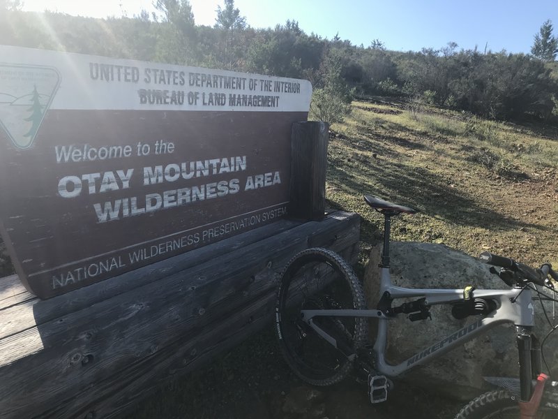 The BLM sign coming up the southern route.