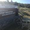 The BLM sign coming up the southern route.