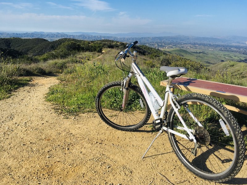 5.5 miles from the trailhead. Either you loop back or continue forward to Crafton Ridge-Zanja Summit connector