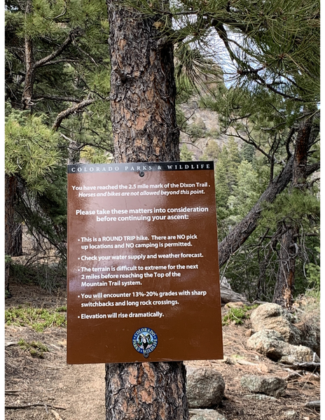 turnaround point at top of dixon trail (for bikes at least)