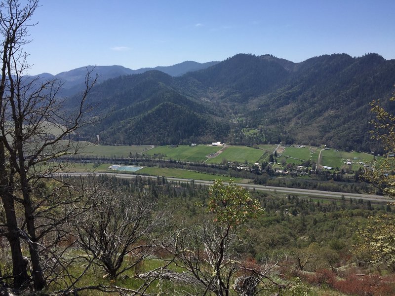 View from RAT Pack Trail about 1/2 way to the peak.