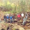 Monongahela Outdoor Volunteers and WVU students on a good trail day.