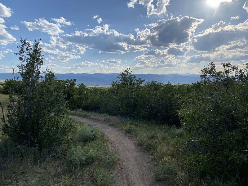 View west from the trail.