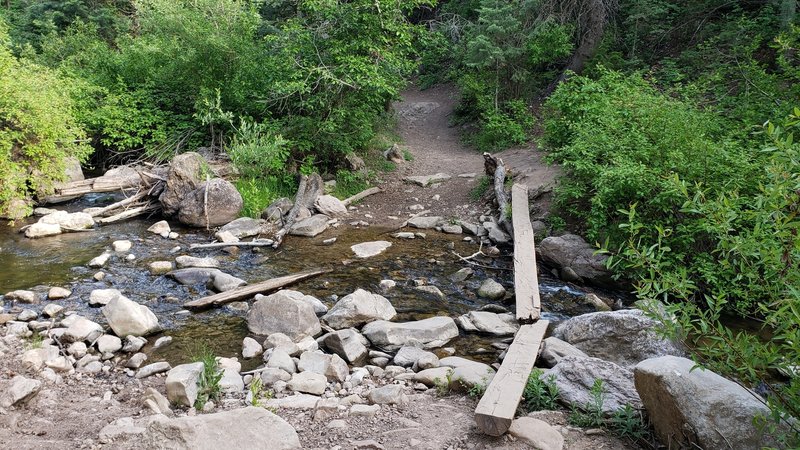 There are several stream crossings.