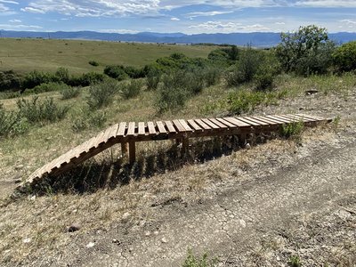 A little ramp on Brandin' Iron. Only ride this from north to south!