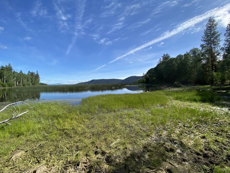 Beautiful reflections on Upper Klamath Lake at Old Eagle Trail.