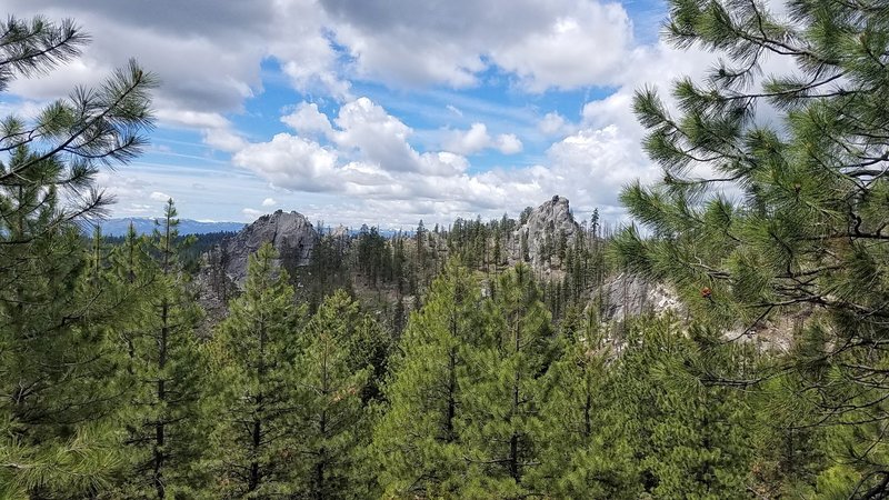 Some of The Pins area's granite rock outcrops