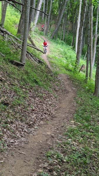 Fantastic descent on Lost Marbles Trail.