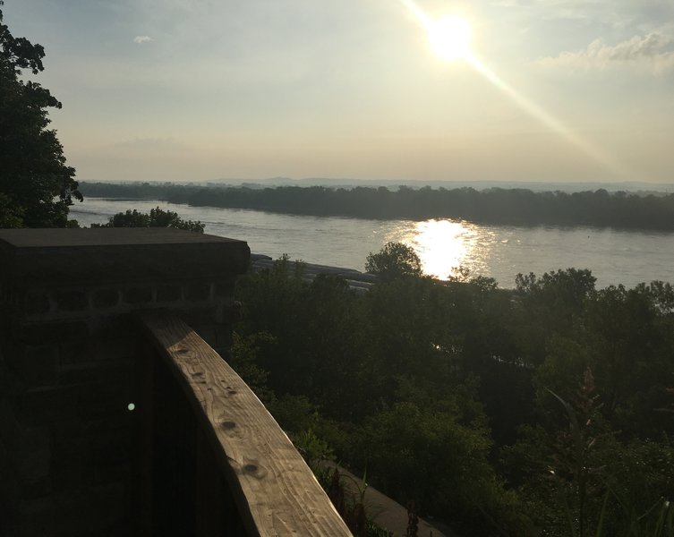 NE view from the over look on the paved trail.  (100< meters from entrances to River Bluff Trail).