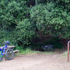 Picnic table at the top of the trail