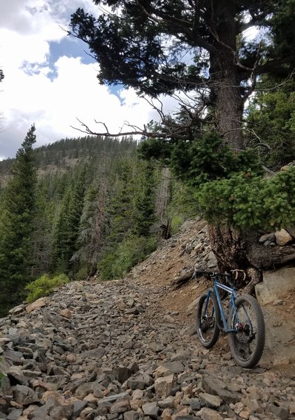 Some scree on the descent.