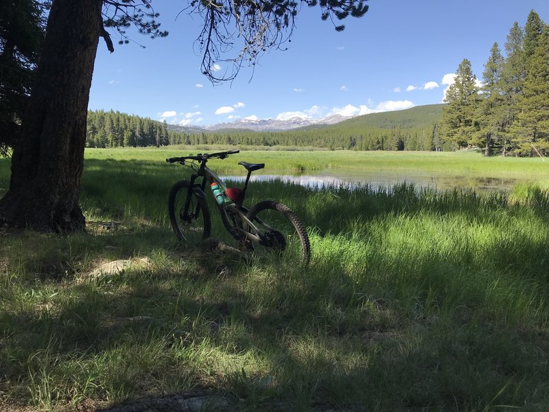 High mountains in the background