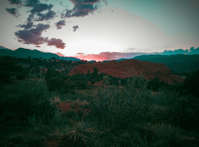 Sunset over the canyon