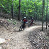 Trail staff riding Pullman Trail