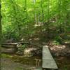 BROT has about five fairly narrow bridges across streams.