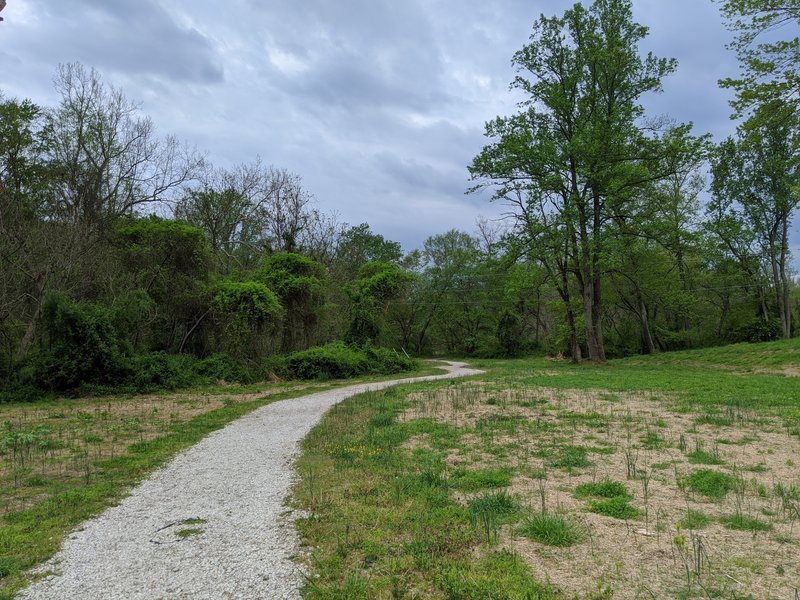 Part of the wide open eastern segment - the gravel is quite coarse in places.