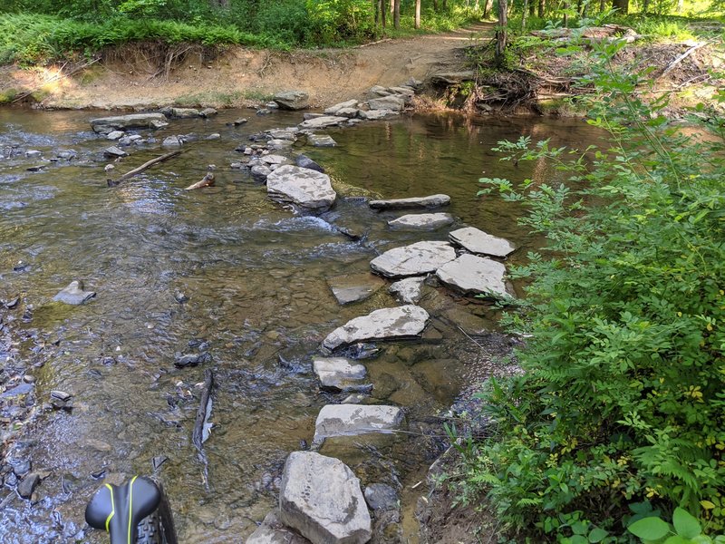 A fairly wide river crossing. On an e-bike so had to be very careful here!