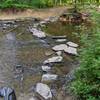 A fairly wide river crossing. On an e-bike so had to be very careful here!