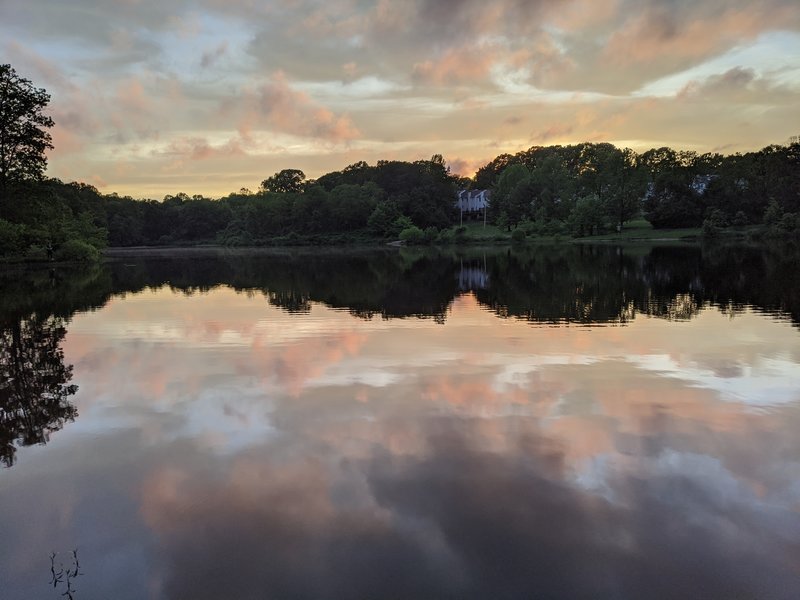 The lake at sunset