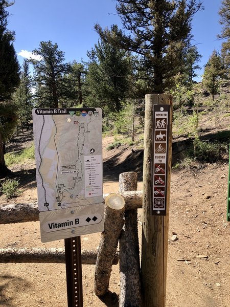 Trail entrance at the top of the long fire road climb.