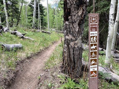 Open to motorcycles and e-bikes, but not OHVs.