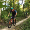 Riders enjoying some pumpy bench cut trail at Creekside.