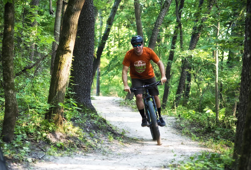 The trail builder flow checking trails at Creekside.