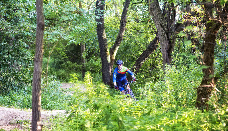 Rider enjoying some flow at Creekside.