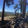 On top of John Bull and looking South-East at San Gorgonio Mountain.