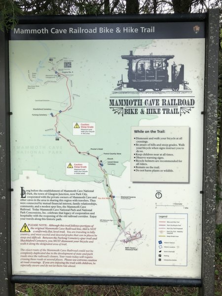 One of the trail maps along the trail