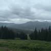 Looking down American Flyer ski run.  Ueva Peak in the background.