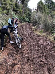 Lots of fun dragging kids bikes up this! - note this is the only uphill